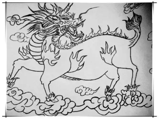 哪位大侠能给我画一张麒麟的简笔画