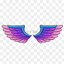 翅膀多彩民族风格光效鸟羽毛生物