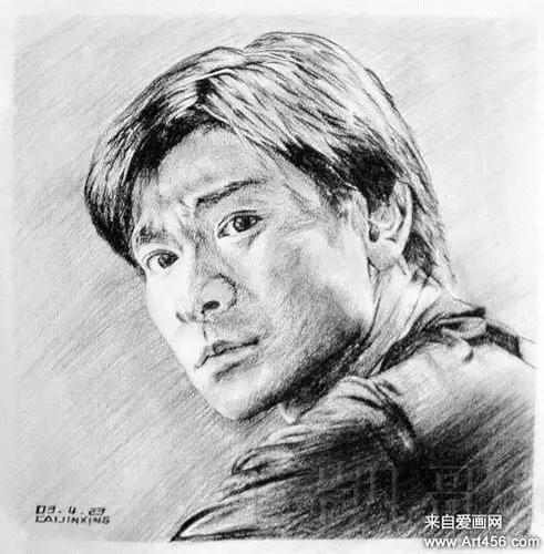 一组刘德华素描头像欣赏