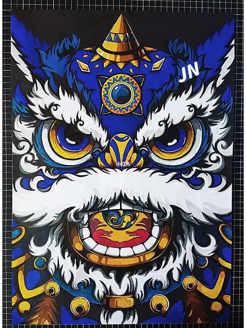 马克笔手绘——醒狮2【附详细过程图】