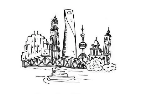 上海博物馆简笔画怎么画