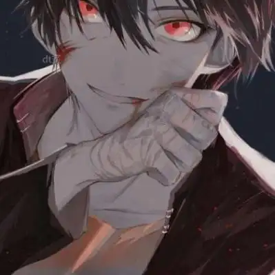 个性伤感颓废病态动漫男头带血伤痕累累太颓废了动漫头像