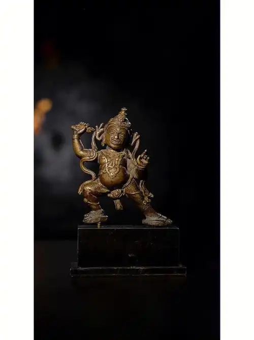 【13～14世纪元明时期西藏早期金刚手菩萨立像 佛像造像】【佛有"五百