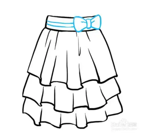 如何画女孩裙子