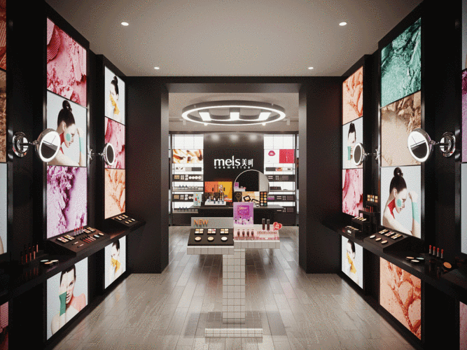 美时彩妆展厅|空间|展陈设计|hello小姐姐_原创作品-站酷zcool