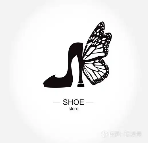 logo 鞋店, 商店, 时装, 精品标签