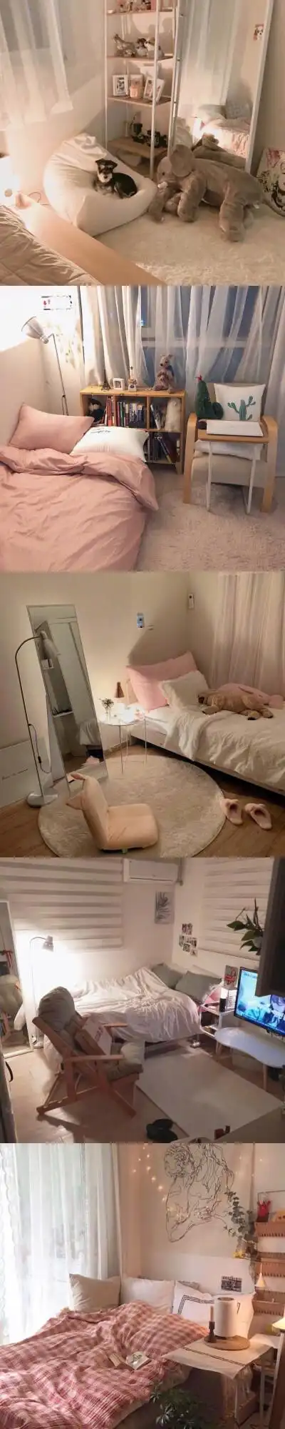 女生卧室装修风格参考家居设计/室内装修/少女心ins风/小户型设计