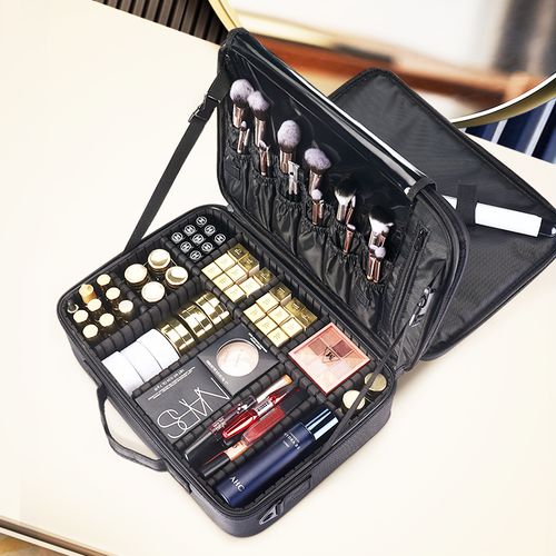 化妆包化妆师专用美容美甲工具箱纹绣包便携收纳包专业化妆包