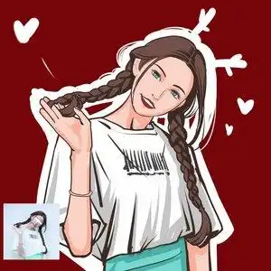 波普风q版卡通漫画头像漫画设计真人照片转手绘人像情侣人物定制