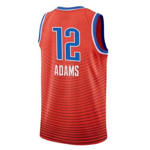 雷霆队3号保罗 亚历山大 亚当斯 加里内利橙色渐变篮球服新款