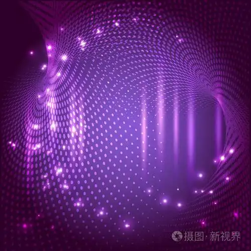 紫色背景上的波光粼粼的圆圈