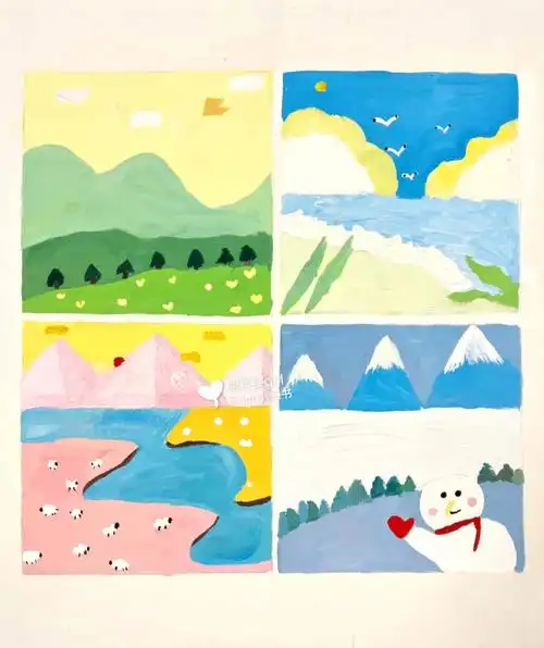 春夏秋冬四宫格