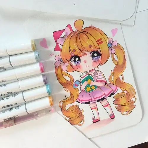 非常可爱的q版马克笔画画师meo.h 20201219更新的ins图片包