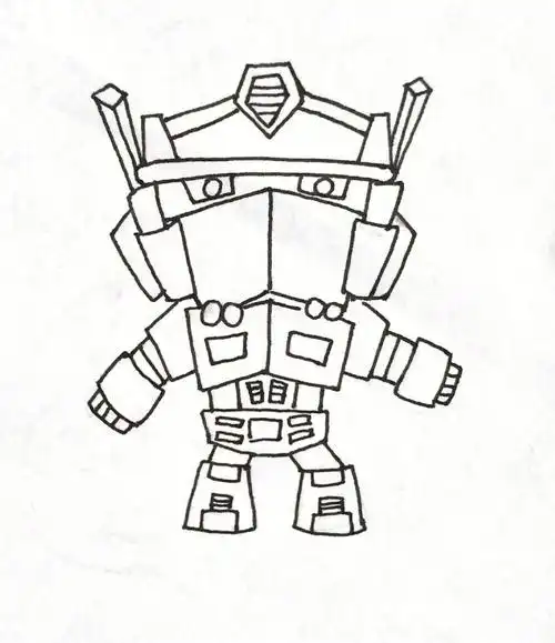 俺没看过只能搜了一个画#简笔画教程  #变形金刚  #画画  #儿童画