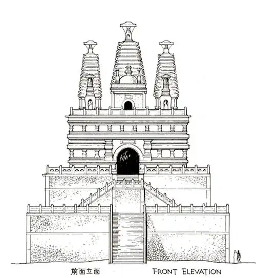 北平西山碧云寺的金刚宝座塔.