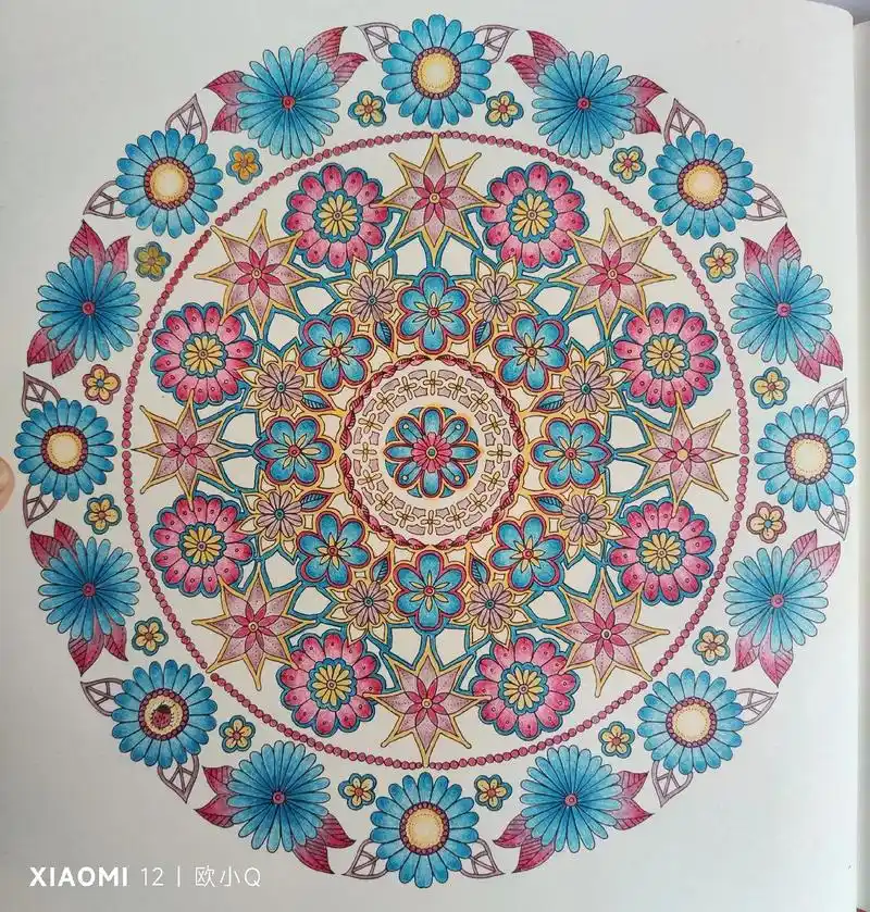 分享两张有手就能涂的秘密花园涂色#画渣日常 #涂色 #秘密花 - 抖音