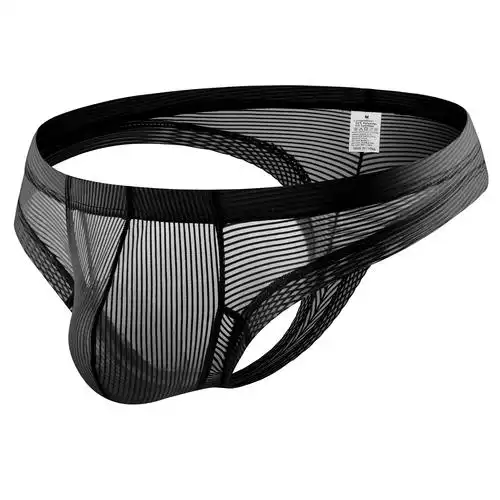 源头工厂亚马逊男内裤透视诱惑男士性感大丁字裤男式情趣裤头b644