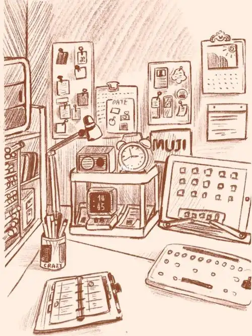 线稿团练班打卡 (补)day7 小书桌