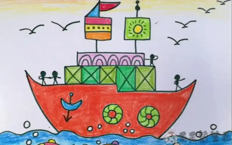 幼儿园大班儿童画