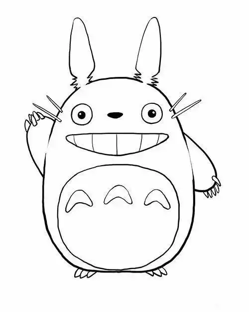 龙猫皮卡丘的卡通简笔画