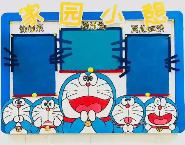 哆啦a梦主题墙幼儿园环创幼儿园环创简单大气