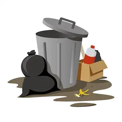 垃圾分类垃圾乱扔卡通插画环境保护