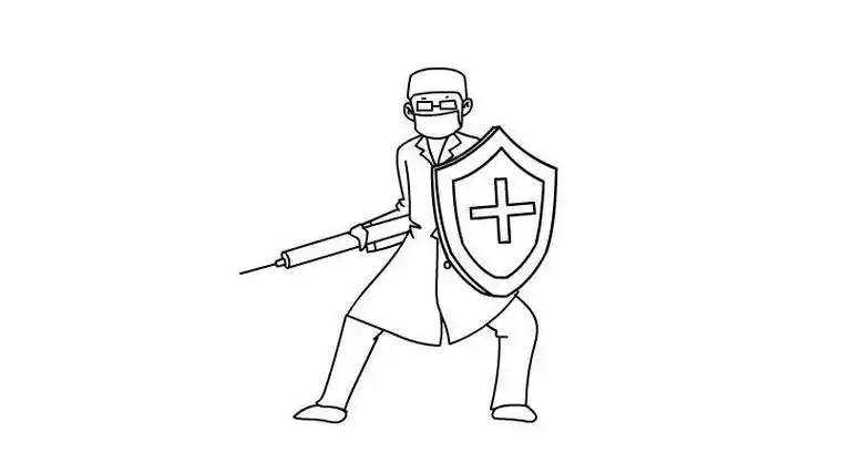 工作人员简笔画疫情工作人员简笔画