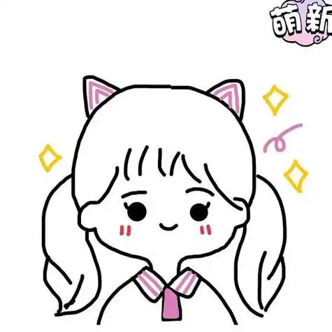 可爱小女孩简笔画女生头像动漫二次元