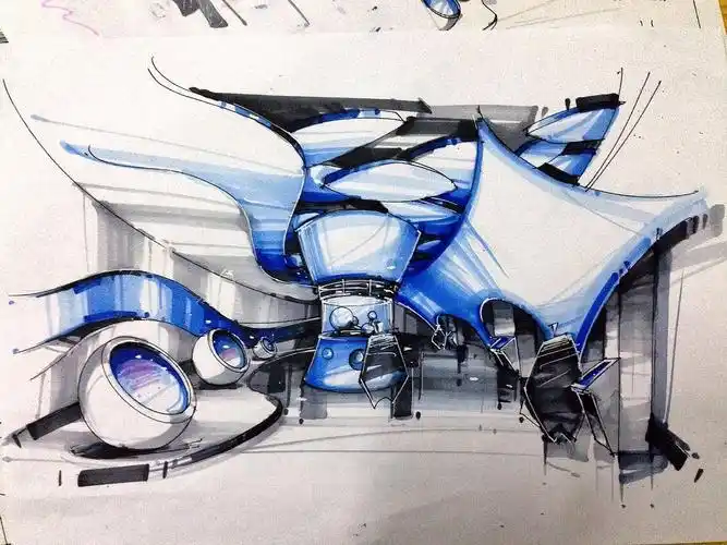 科技馆展厅设计手绘稿