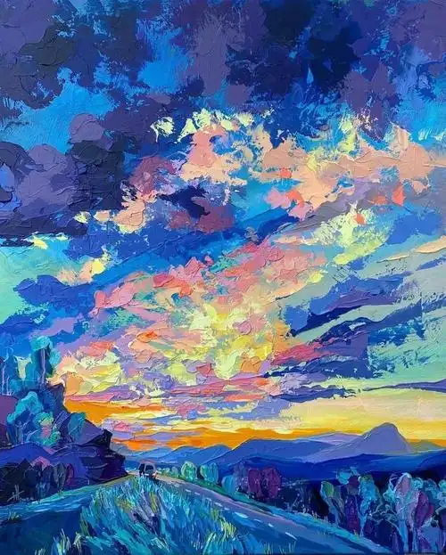 艺术家anastasia trusova丙烯画作品欣赏