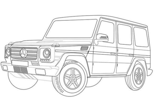 下面我们来欣赏吉普车简笔画图片,看看吉普车的画法.