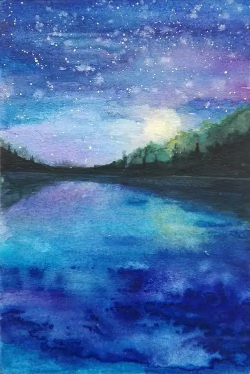 星空|纯艺术|绘画|启然 - 原创作品 - 站酷 (zcool)
