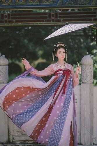 一世安唐制上衫春秋和45米摆下裙汉服女装全款长安鲸落坊