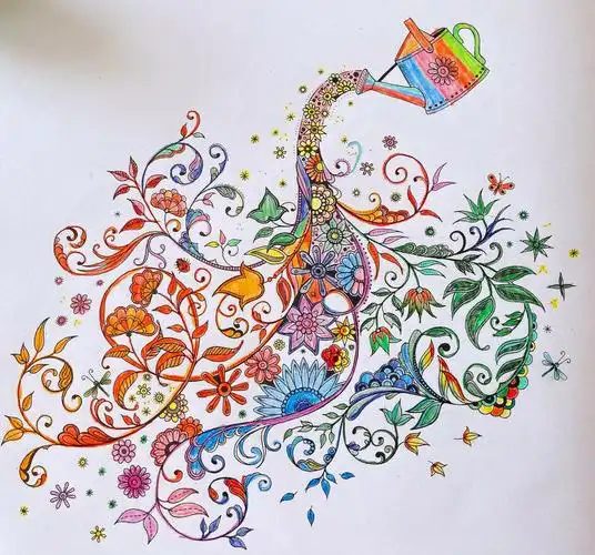 秘密花园成品涂色(二)#秘密花园