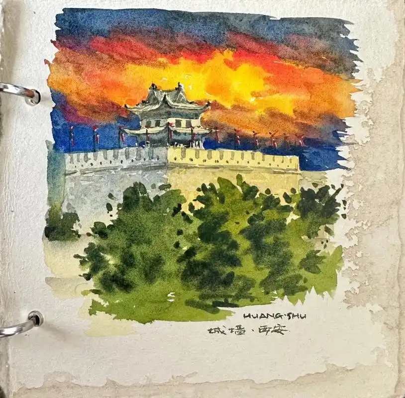 西安我的家.#好的作品都是有灵魂的 #跟我一起学画画 #绘画 - 抖音