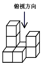 下图是由几个小立方块所搭成的几何体的上面看到的图形,小正方形中的