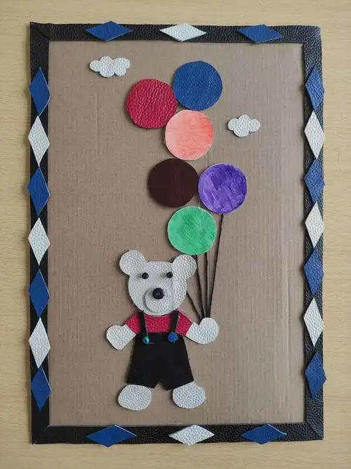 环创作品--过六一儿童节的小熊