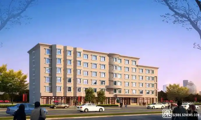 宾馆建筑外观设计案例效果图