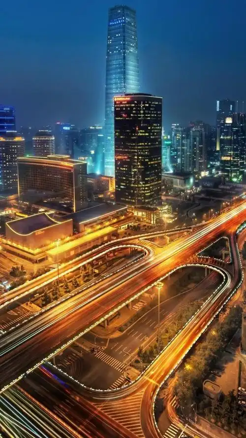 夜间城市,锁屏图片,高清手机壁纸,风景-回车桌面