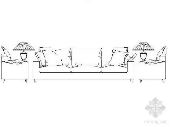 沙发立面图块集