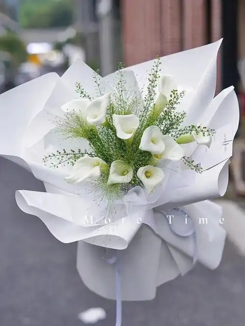 杭州花店纯白海芋花束此情不渝