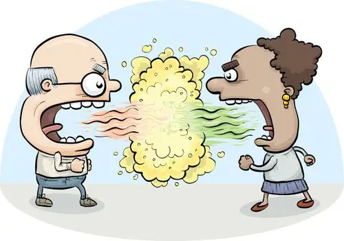 互相对峙的人矢量插图