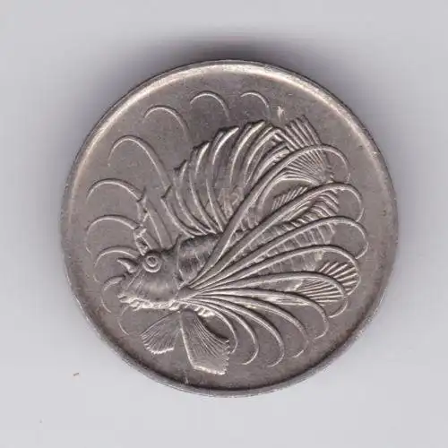 1974 singapore 50 cents cent coin t-396