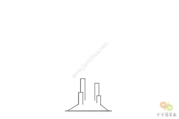 哈利法塔步骤图简笔画