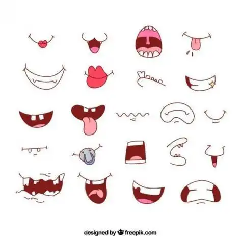 张开嘴巴简笔画