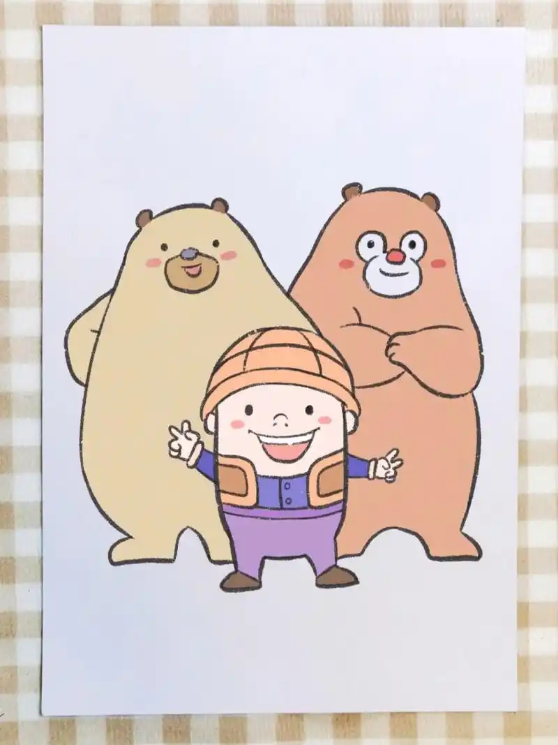 96可爱简笔画35/100|熊出没 每代人都有自己心里的经典动画