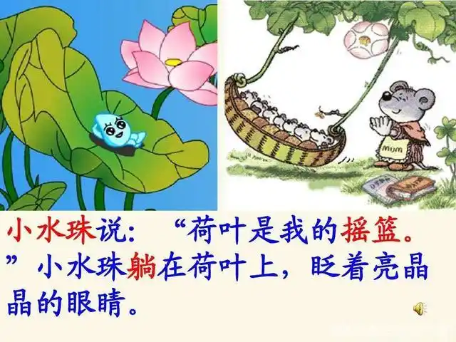 一年级语文下册课文13荷叶圆圆改写仿写