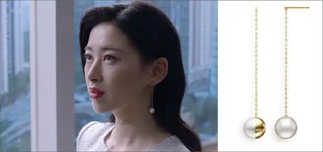 精英律师中朱珠饰演的栗娜珍珠耳坠真美