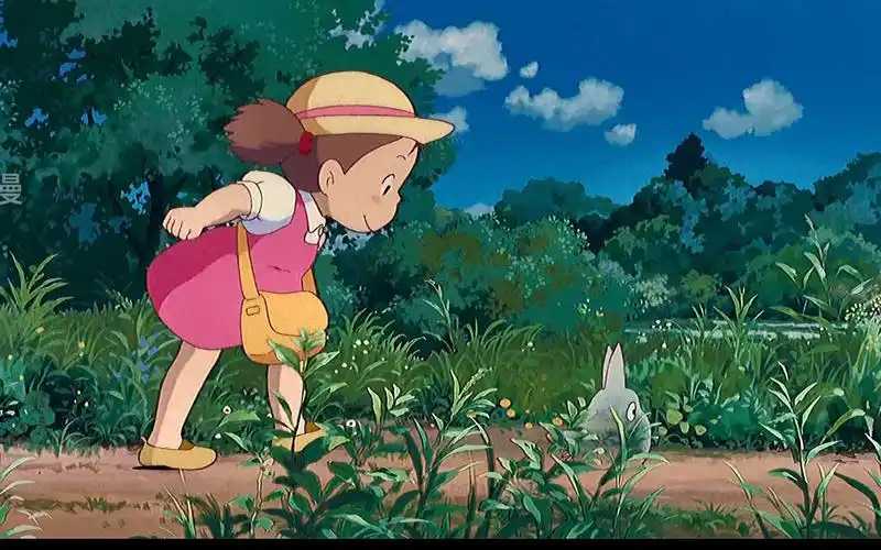 小梅和小龙猫的初次见面