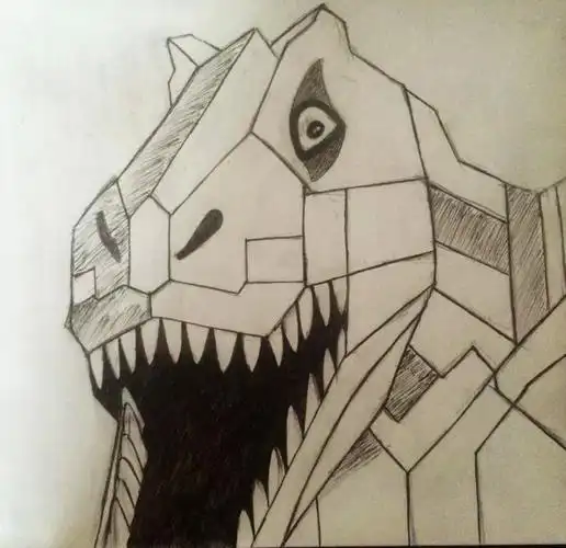 手绘机械霸王龙